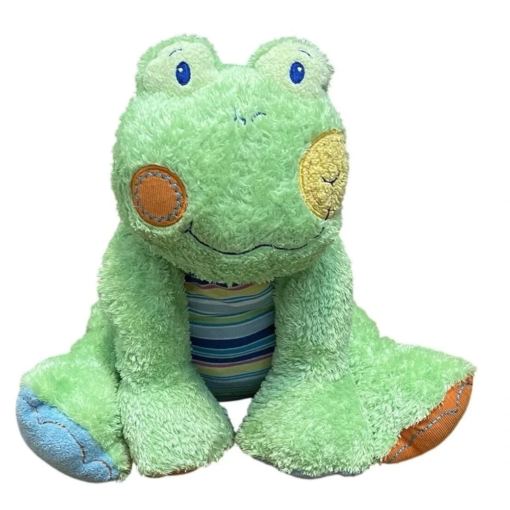 Rare Mary Meyer Large CHEERY CHEEKS Frog Striped Belly Bag Plush